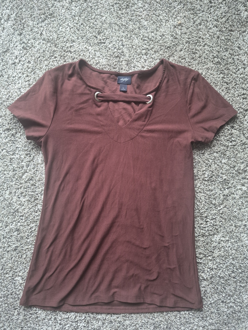 Daytrip Short Sleeve Detail Tee, Size Large